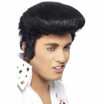 Elvis vetkuif pruik zwart